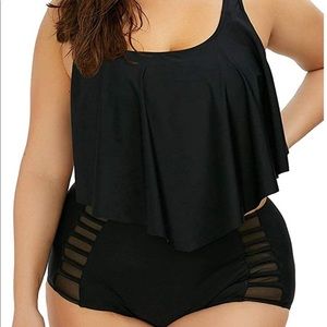 COPY - Women Plus Size Ruffles High Waisted Swimsuit